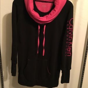 Calvin Klein sweatshirt with pink collar.
